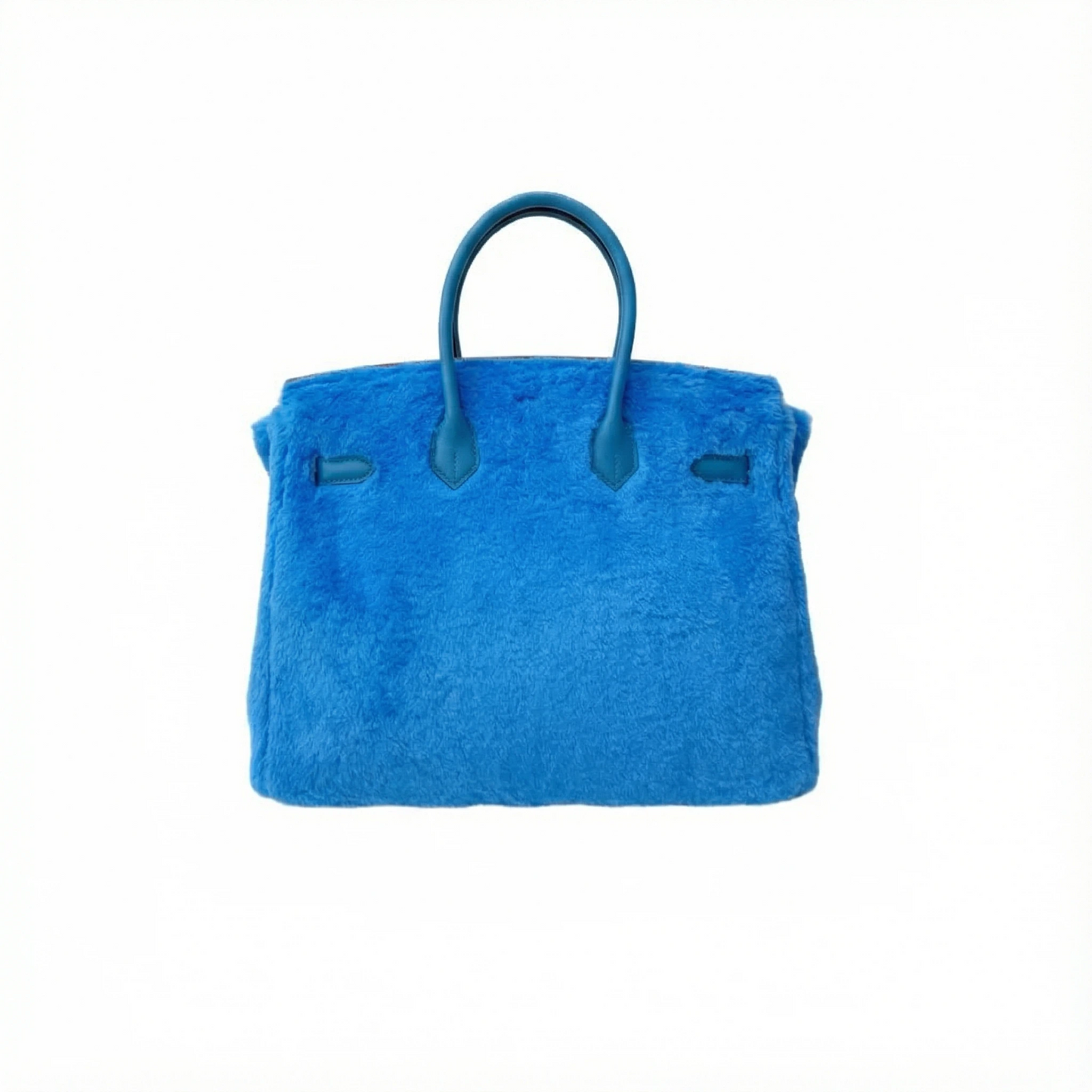 Cosmic Blue Pop Plush Bag – Soft Luxury Carryall