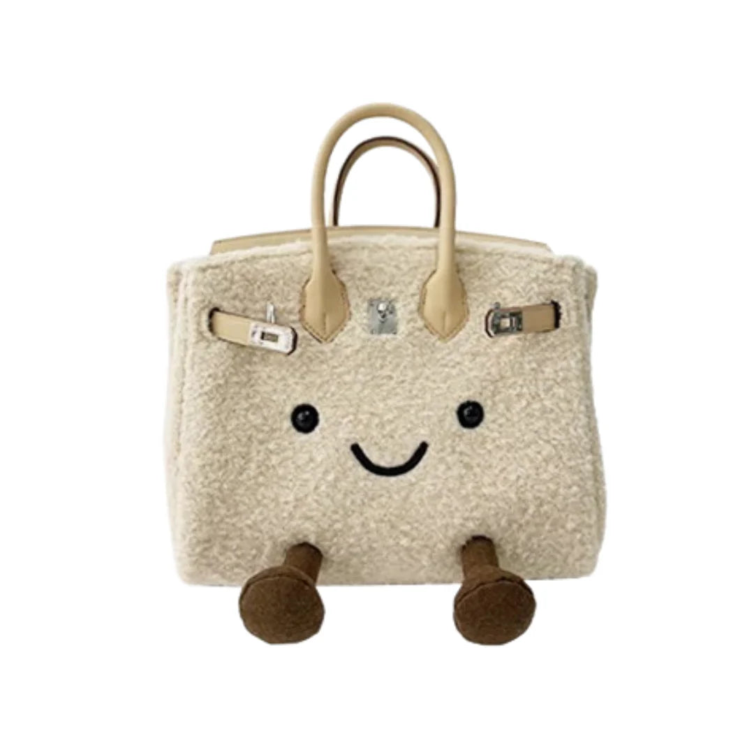 Vanilla Cloud Pop Plush Bag – Soft Luxury Carryall