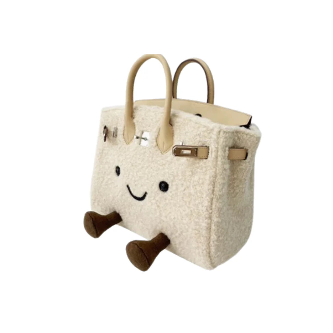 Vanilla Cloud Pop Plush Bag – Soft Luxury Carryall
